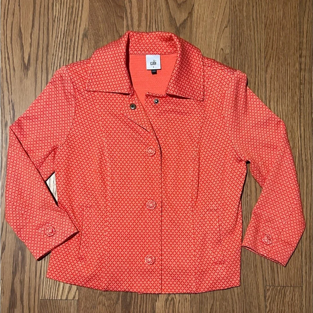 CAbi Topper Jacket Orange Textured Knit Blazer – Chic Statement‎ Jacket